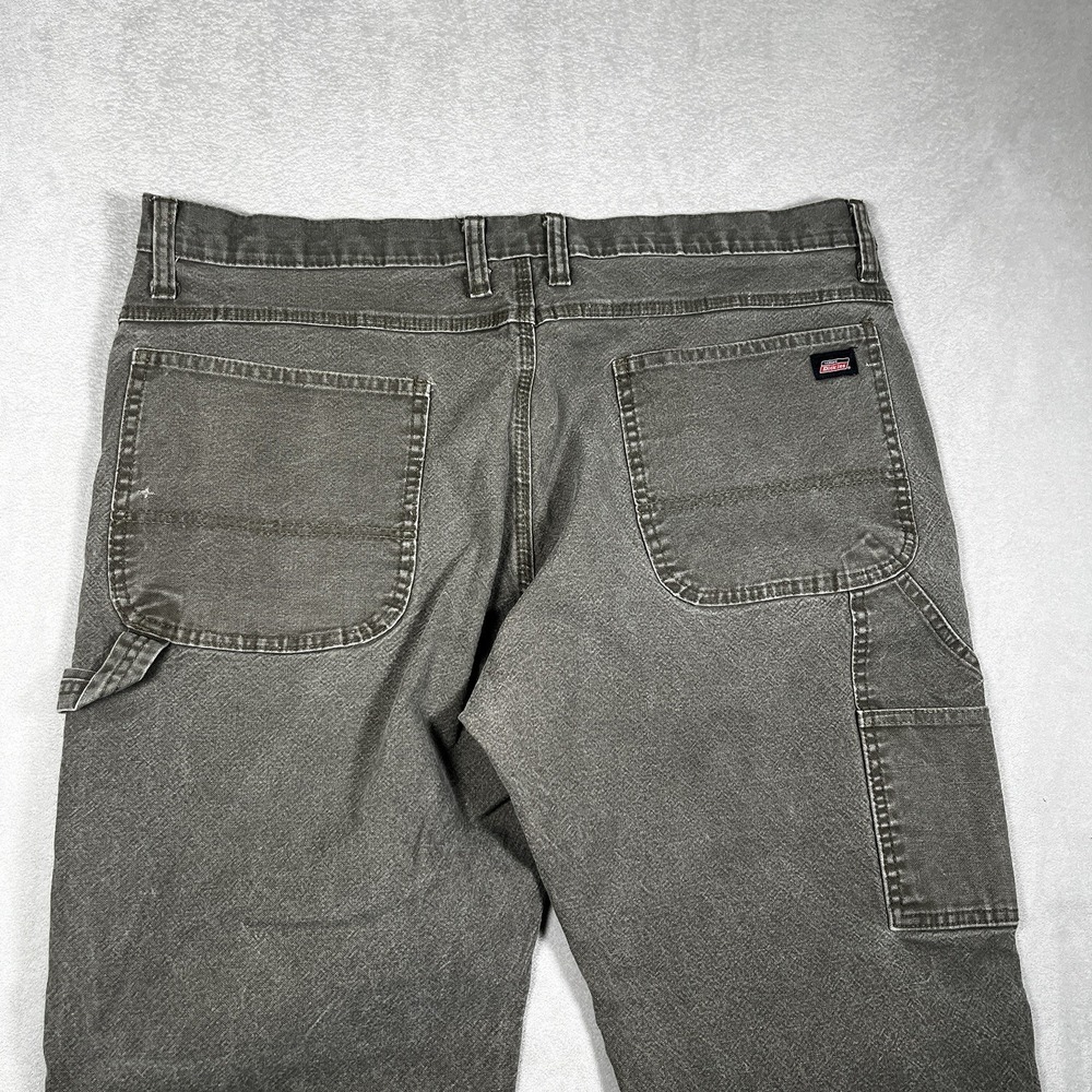 Dickies Carpenter Jeans Men's 38x31 Green Tough Denim Cotton Workwear - Picture 5 of 8